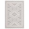 Chaudhary Living 4.5' x 6.5' Geometric Rectangular Outdoor Area Throw Rug - Gray and Cream